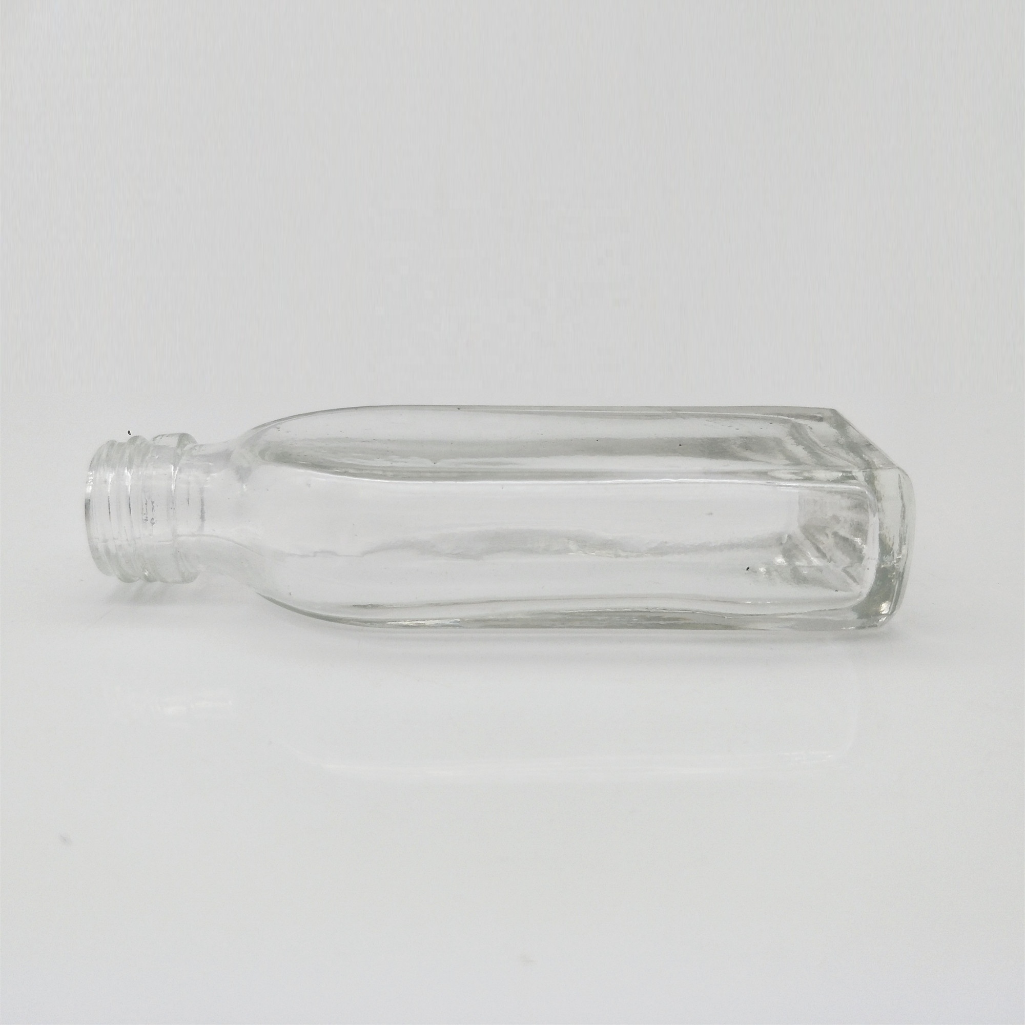 Cosmetic 25ml Flat Clear Glass Essential Oil Empty Bottle