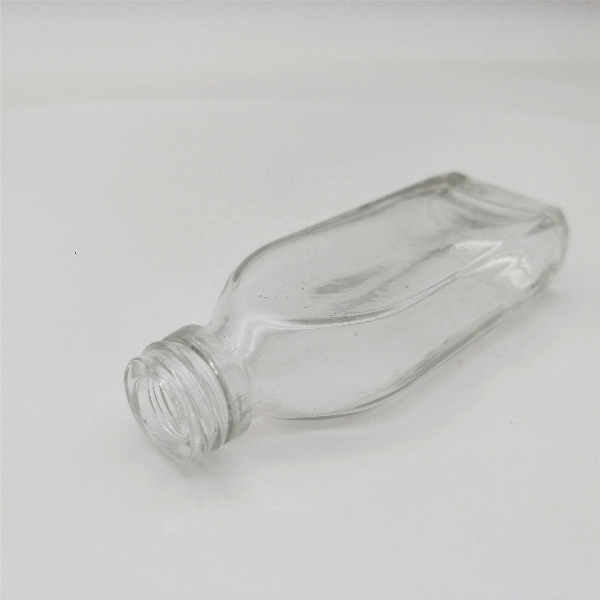 Cosmetic 25ml Flat Clear Glass Essential Oil Empty Bottle