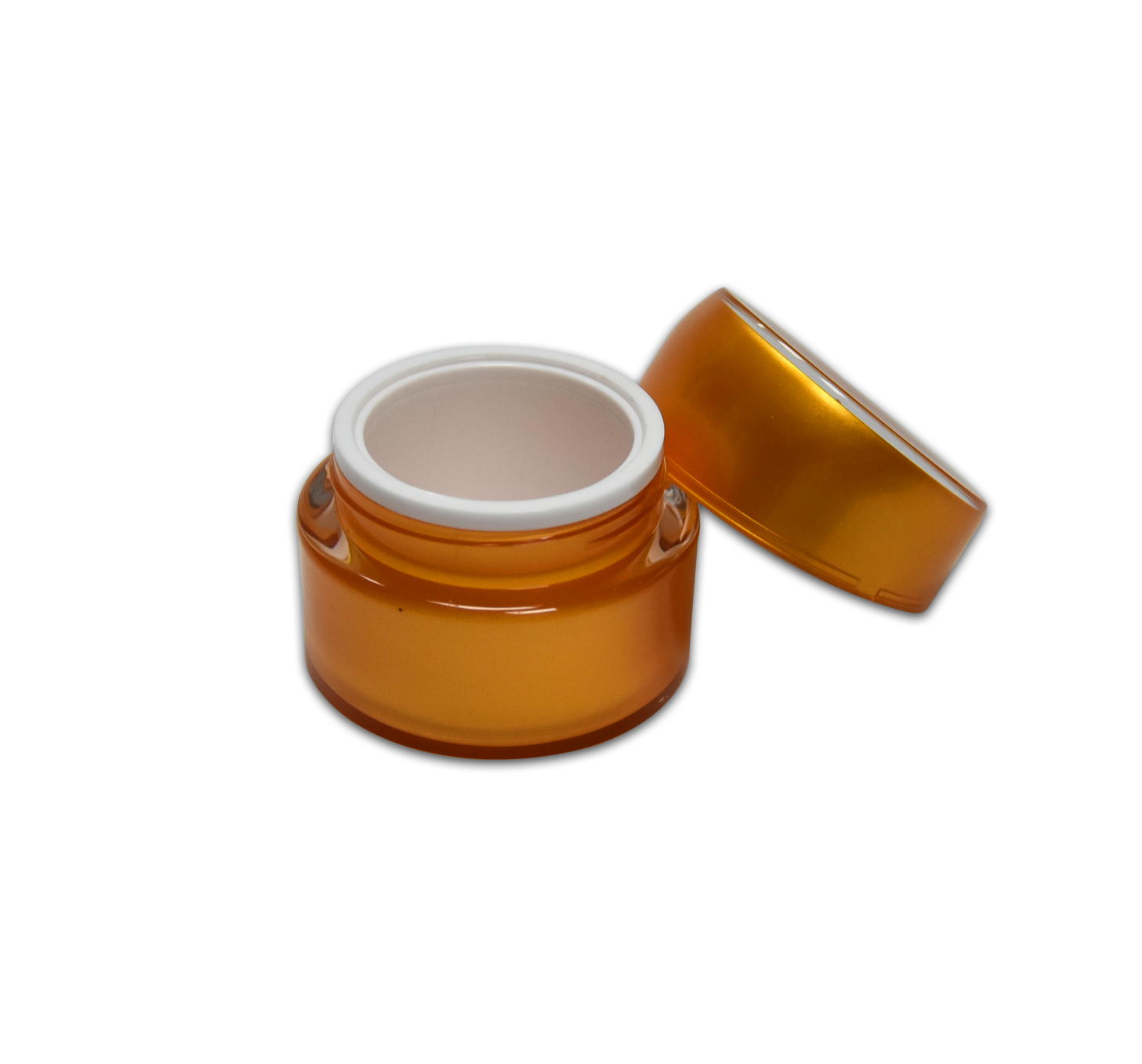 Cosmetic 30g 50g Orange Double Layer PS Empty Cream Jar