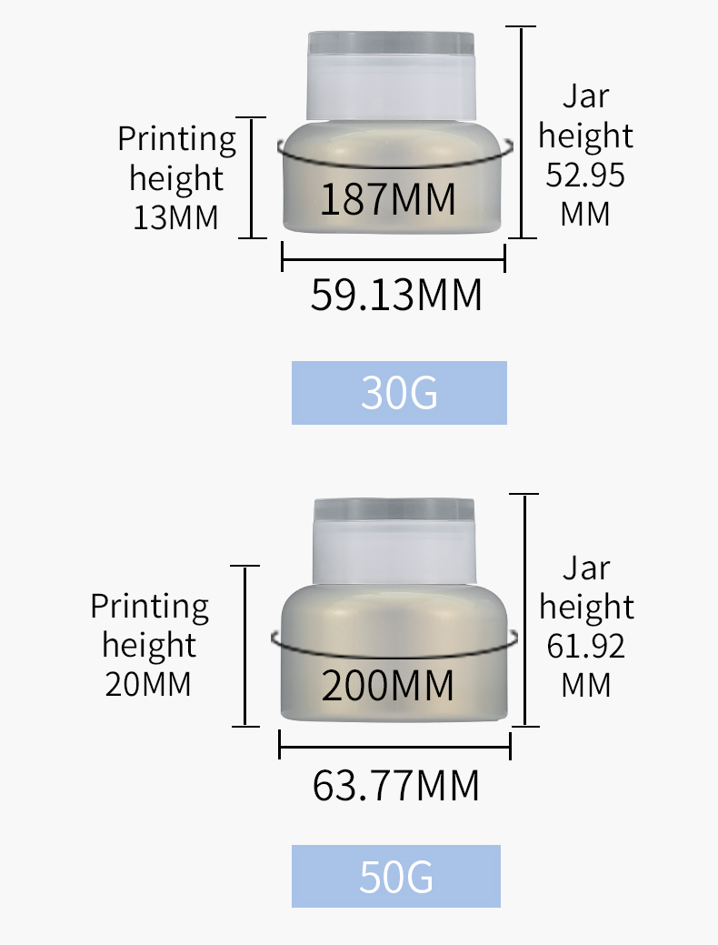 Cosmetic 30g 50g gold jars custom luxury cream jar container packaging