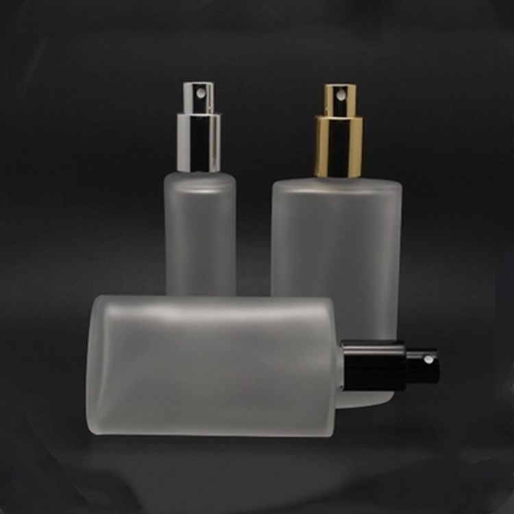 Cosmetic 30ml 50ml 100ml glass perfume apray bottle with aluminum spray pump cap