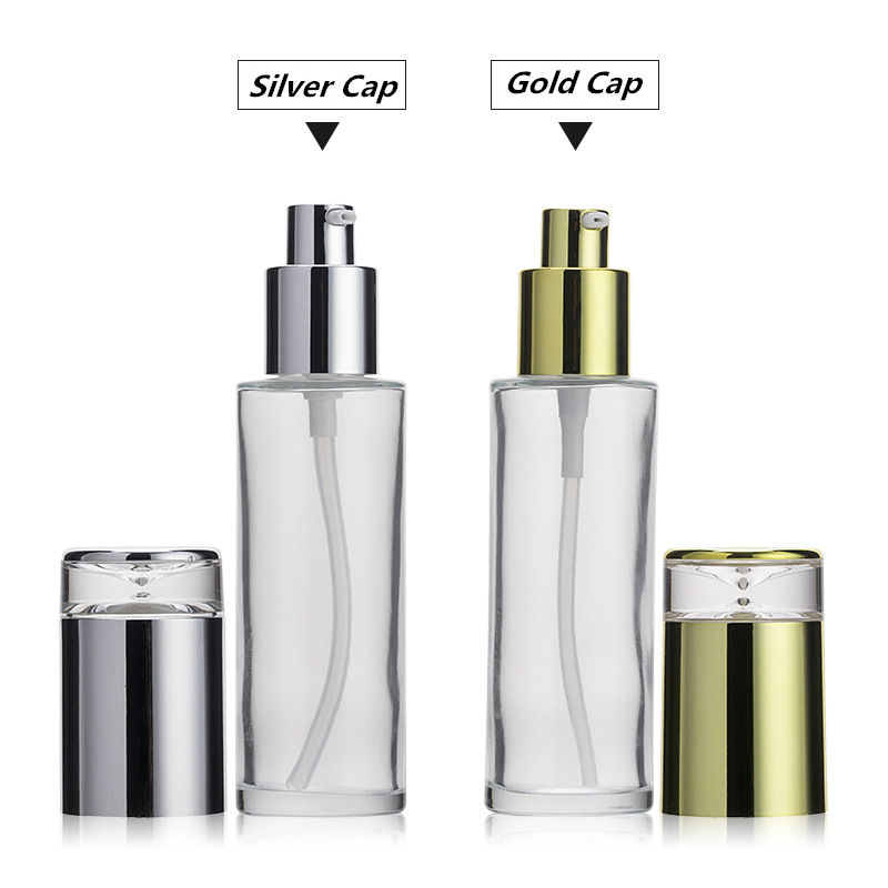 Cosmetic 30ml 60ml 100ml 120ml frosted clear black amber dropper empty glass bottles