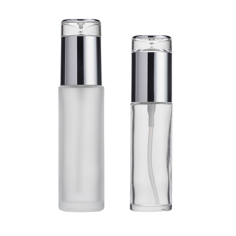 Cosmetic 30ml 60ml 100ml 120ml frosted clear black amber dropper empty glass bottles