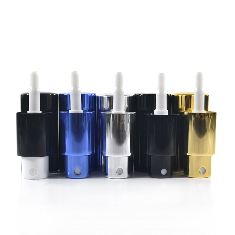 Cosmetic 30ml clear cobalt blue green amber frosted glass perfume bottle with gold silver black aluminum spray fine mist cap