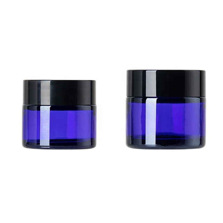 Cosmetic 30ml cobalt cream jar canning vitamin blue jar glass