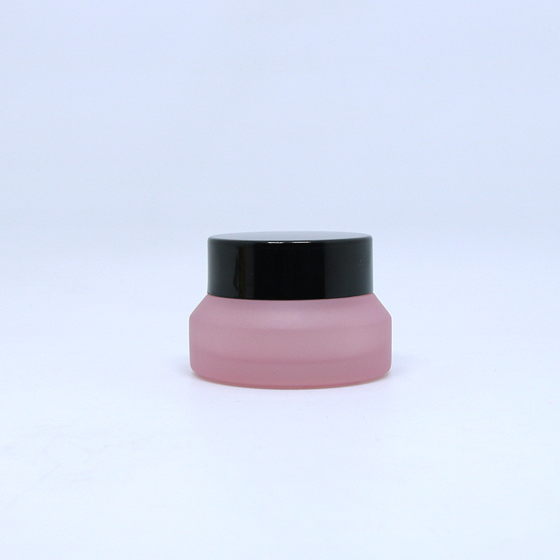 Cosmetic 50g Cream Container Green/Pink/Black/Red Round Packaging Glass Jar
