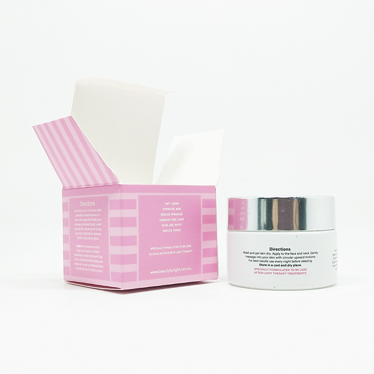 Cosmetic 50g custom color white glass jar face cream jar cleansing