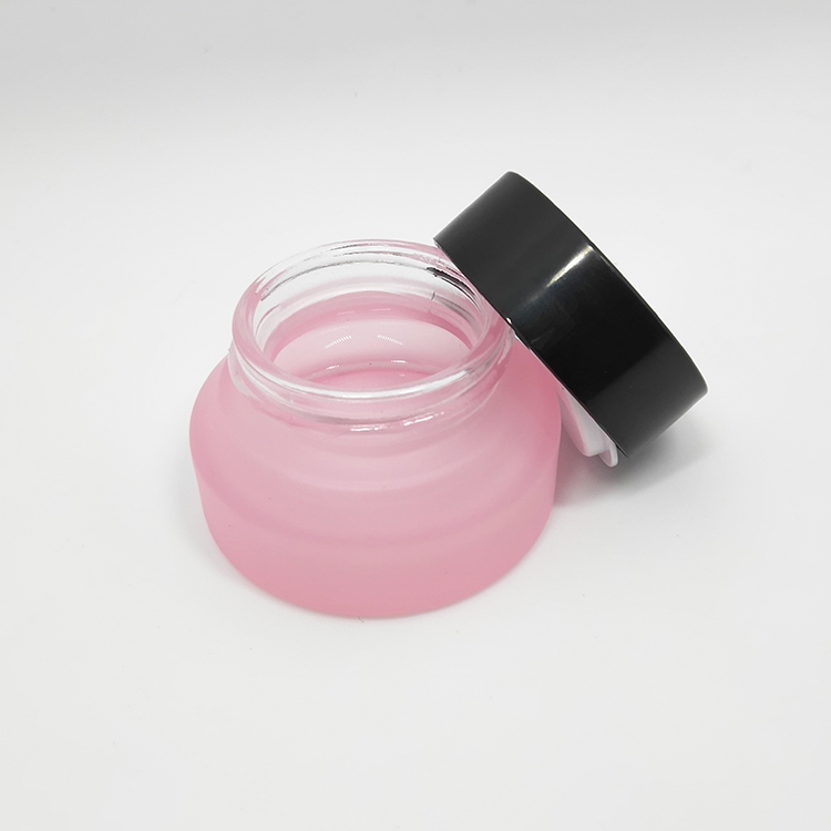 Cosmetic 50g custom color white glass jar face cream jar cleansing