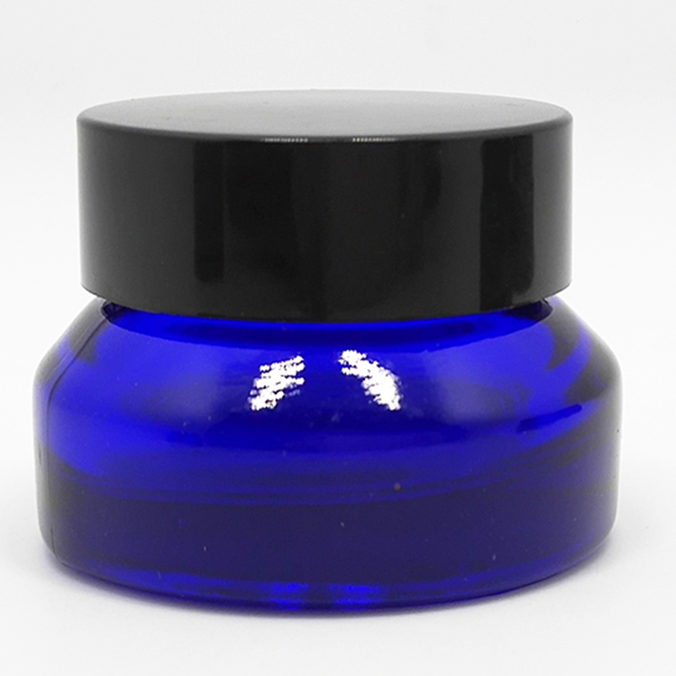 Cosmetic 50ml purple vintage glass jar for cream