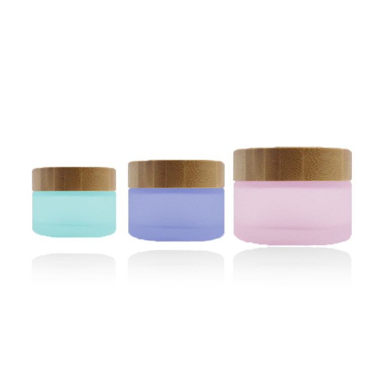 Cosmetic 50ml purple vintage glass jar for cream