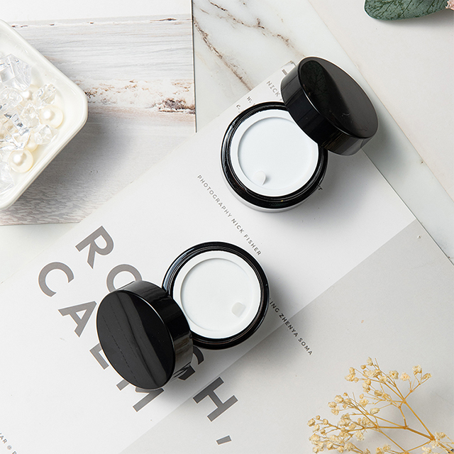 Cosmetic 5Ml 15Ml 30Ml 50Ml 100Ml Clear Frosted glass Jar With Bamboo Wood Lid For Body Cream