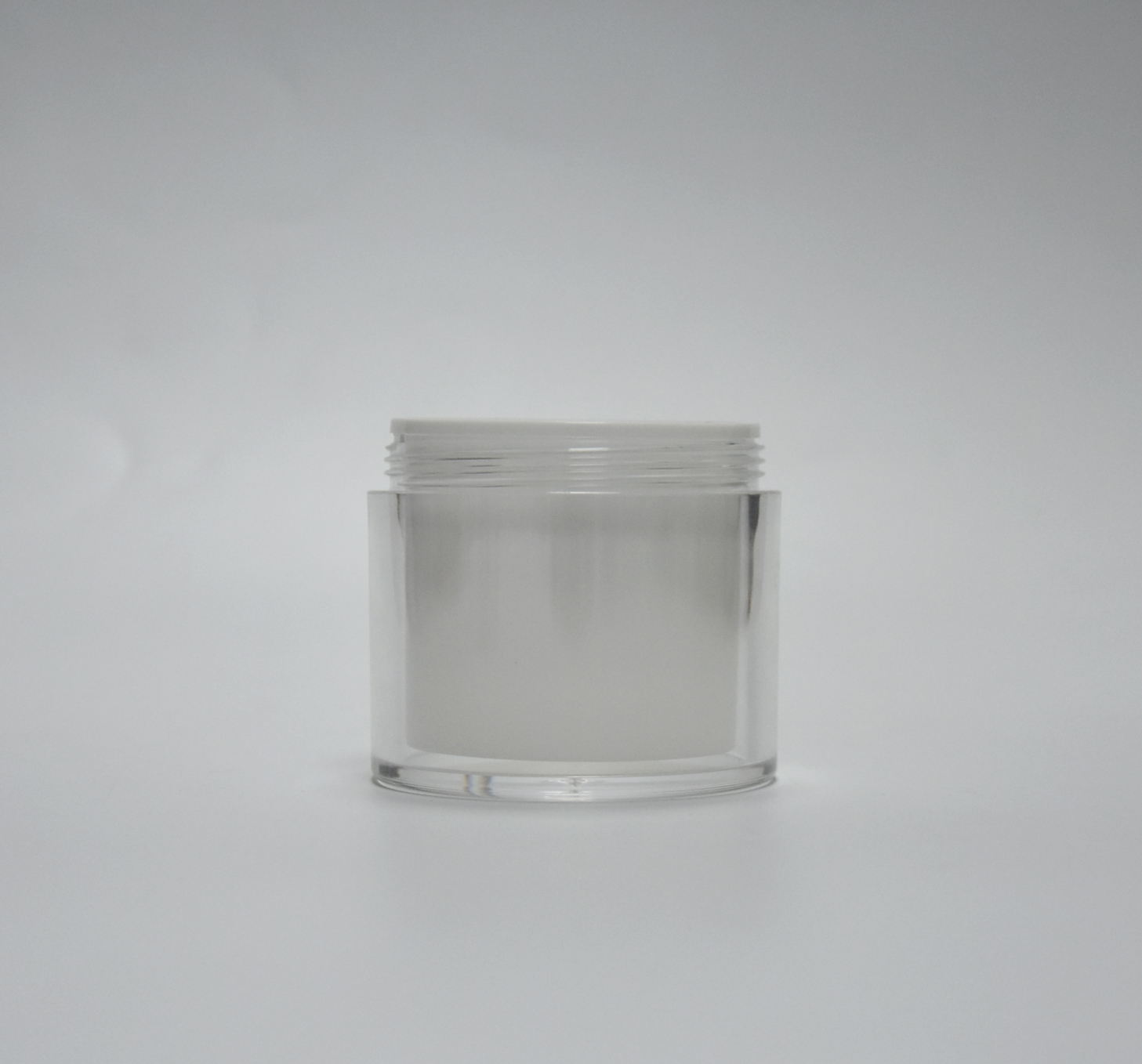 Cosmetic Airless Bottles Face Cream Jars 50g Airless Jars with Shiny Silver Lid
