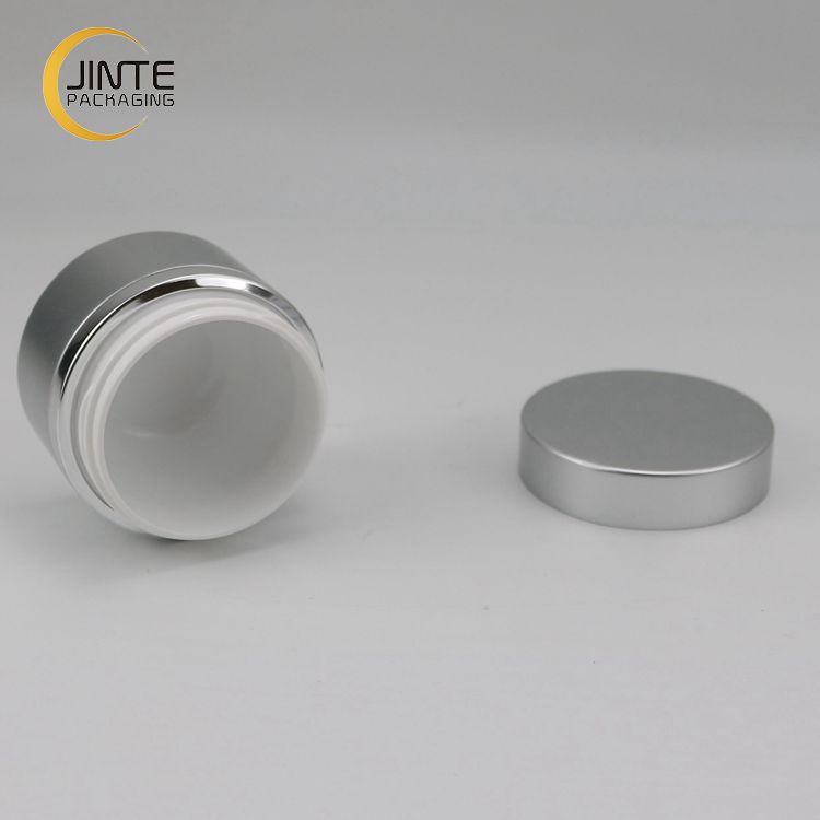Cosmetic Aluminum Container Black Jar With PP Jar Inside For Cream Lip Scrub 5g-50g