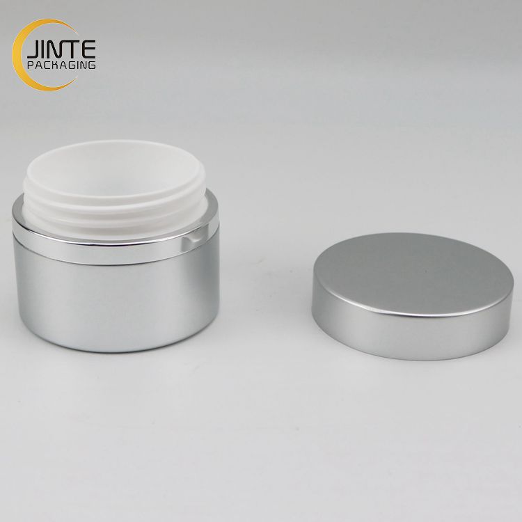 Cosmetic Aluminum Container Black Jar With PP Jar Inside For Cream Lip Scrub 5g-50g