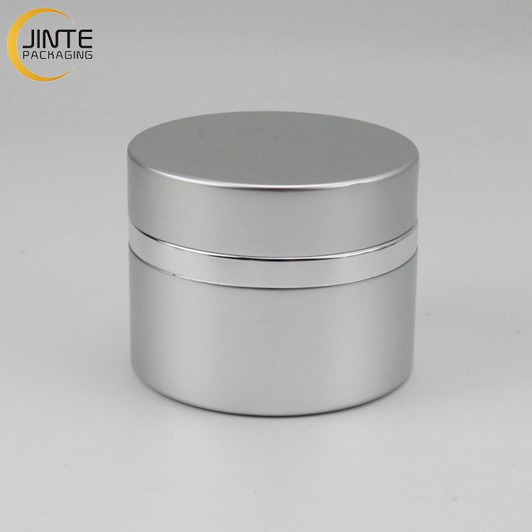 Cosmetic Aluminum Container Black Jar With PP Jar Inside For Cream Lip Scrub 5g-50g