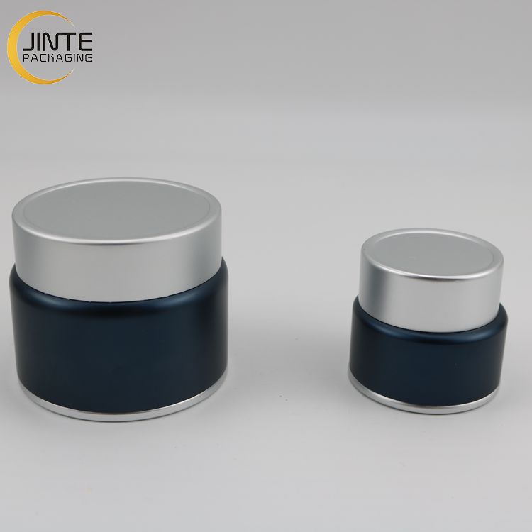 Cosmetic Aluminum Container Black Jar With PP Or Glass  Jar Inside For Gift Packaging 5ml 10ml 30ml 50ml