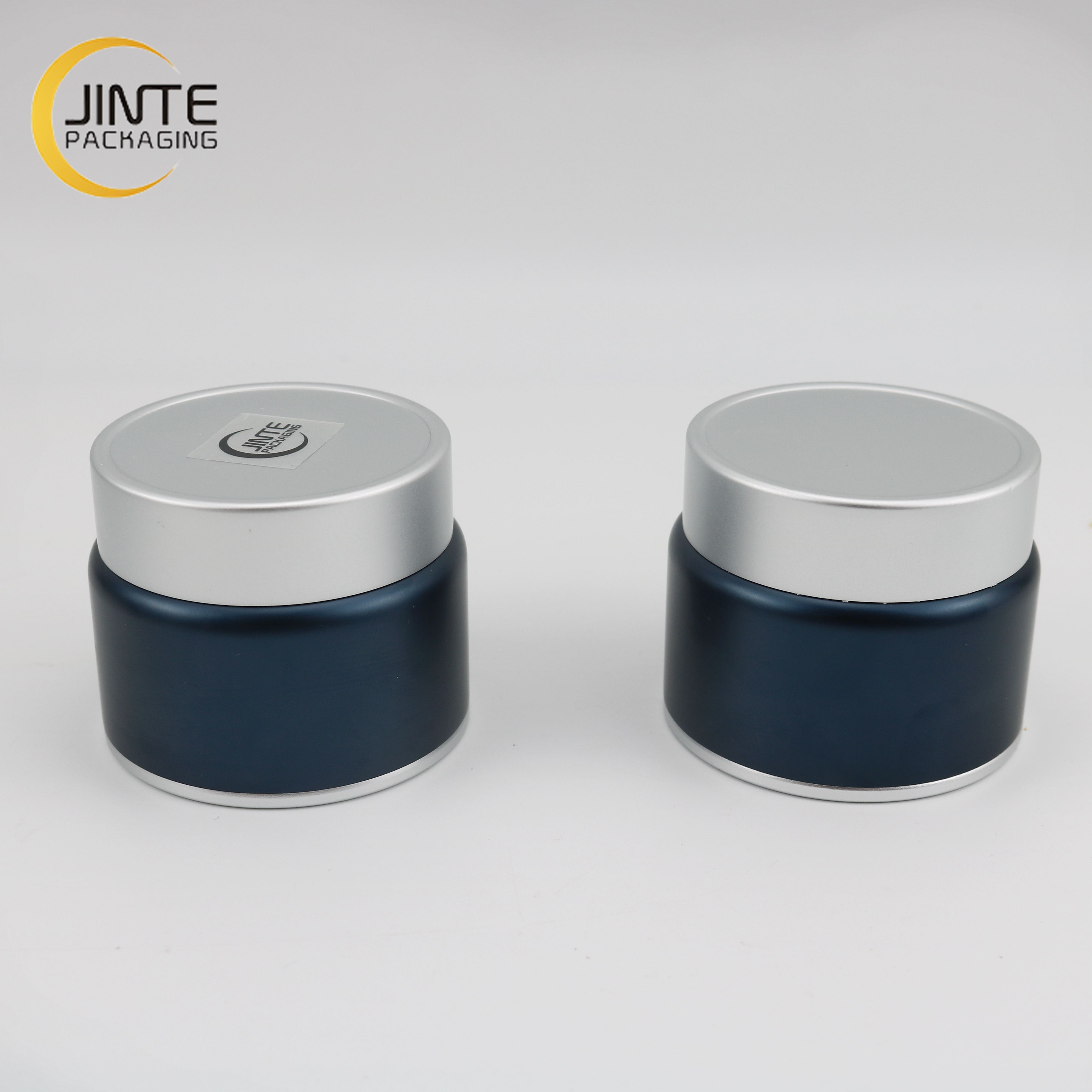 Cosmetic Aluminum Container Black Jar With PP Or Glass Jar Inside For Gift Packaging 5ml 10ml 30ml 50ml