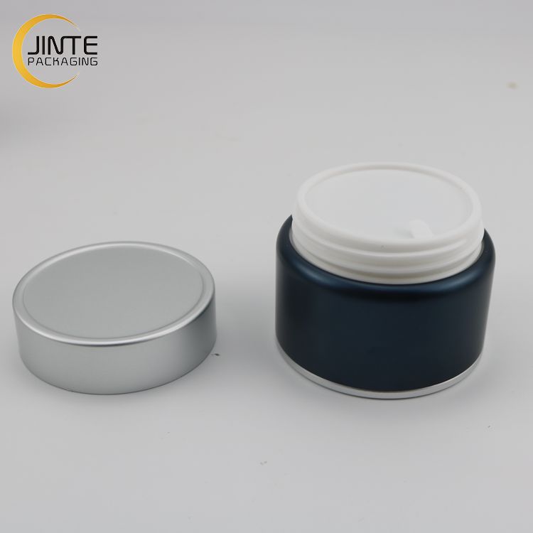 Cosmetic Aluminum Container Black Jar With PP Or Glass Jar Inside For Gift Packaging 5ml 10ml 30ml 50ml