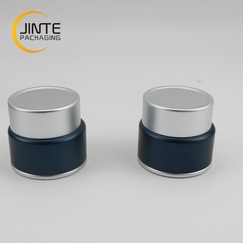 Cosmetic Aluminum Container Black Jar With PP Or Glass Jar Inside For Gift Packaging 5ml 10ml 30ml 50ml