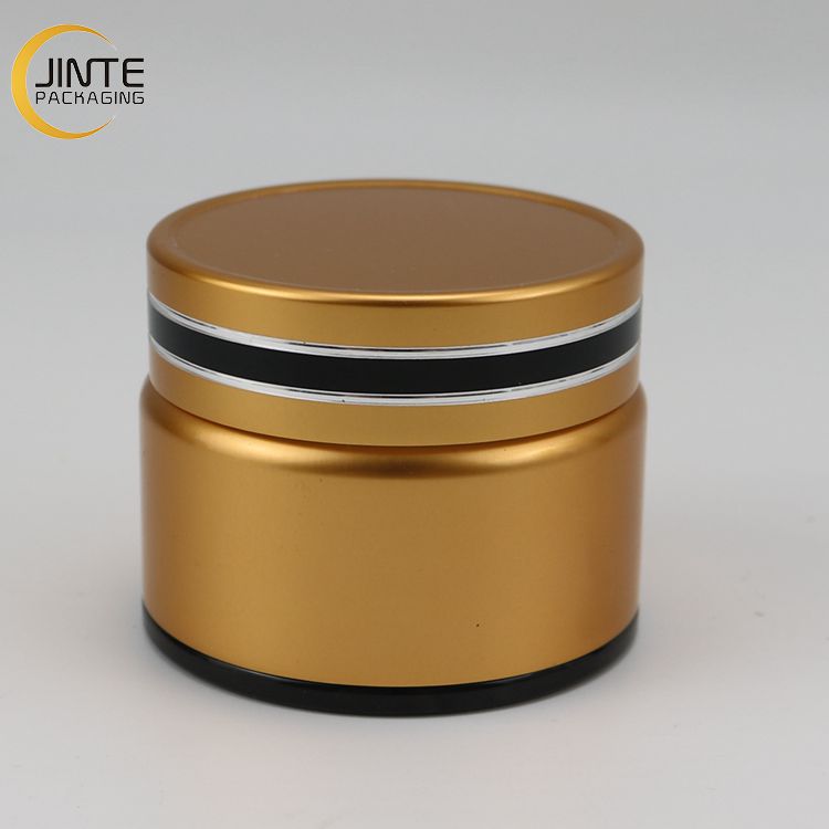 Cosmetic Aluminum Container Gold Skin Care Packaging Jar With PP Or Glass  Jar Inside For Gift Packaging 5ml 10ml 30ml 50ml