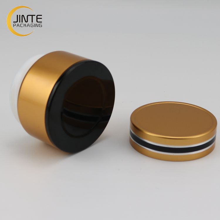 Cosmetic Aluminum Container Gold Skin Care Packaging Jar With PP Or Glass Jar Inside For Gift Packaging 5ml 10ml 30ml 50ml