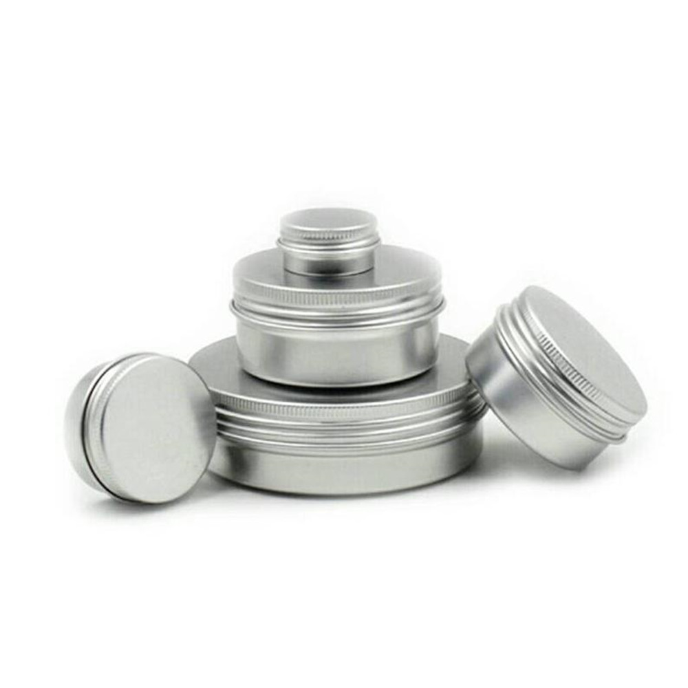 Cosmetic Container 10ml 15ml 30ml 50ml 100ml Black Aluminum Tin Cans Aluminium Bottle Head Oil Skincare Cream Jar