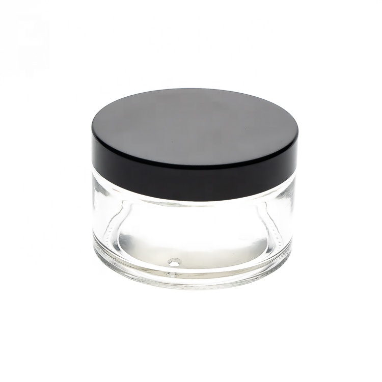 Cosmetic Container 200ml Round Cylinder Clear Empty Body Cream Glass Jar Wholesale