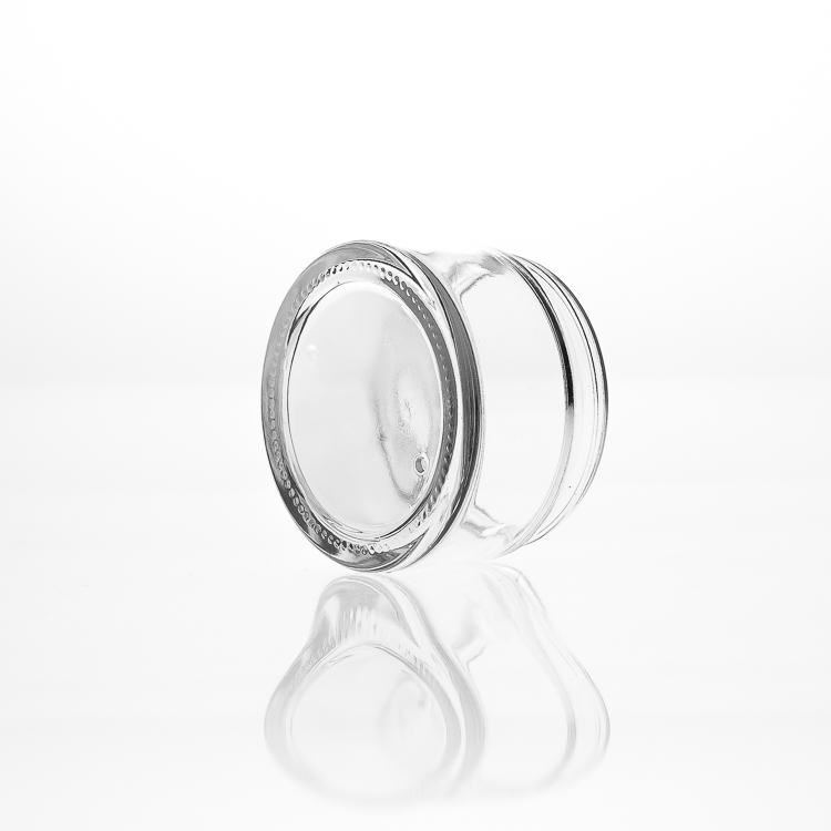 Cosmetic Container 200ml Round Cylinder Clear Empty Body Cream Glass Jar Wholesale
