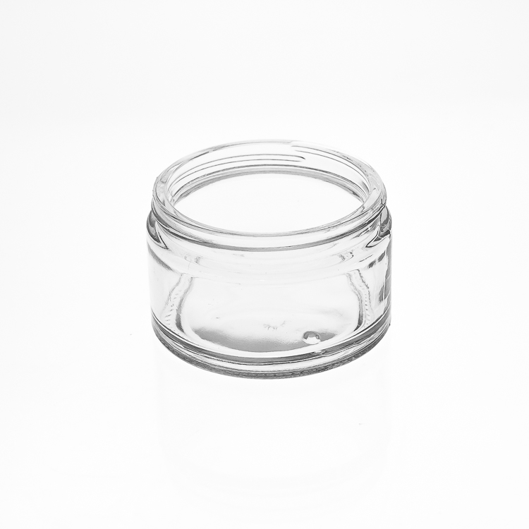 Cosmetic Container 200ml Round Cylinder Clear Empty Body Cream Glass Jar Wholesale