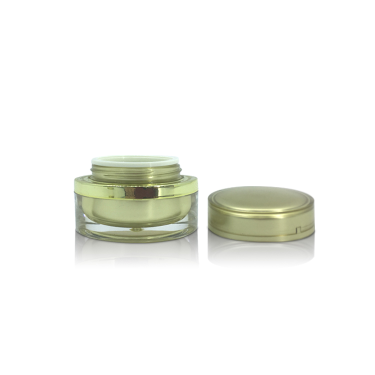 Cosmetic Container 30g Empty Plastic Golden Cream Jar for 30g Skincare Jar Acrylic Cream Jar