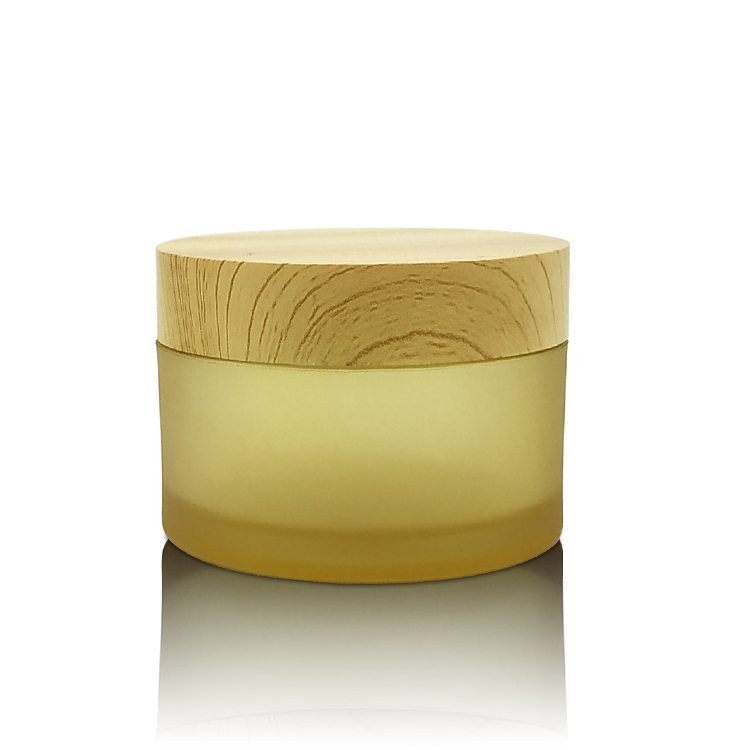Cosmetic Container 50g 100g 150g 200g Empty Plastic Wooden PET Plastic Cream Jar for Skincare Packaging