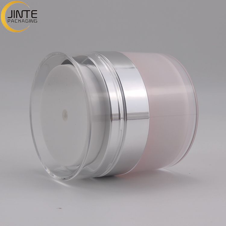 Cosmetic Container Airless Pink Jar With Inner Painted Outer Wall And  Pump Perfect For Skincare Essential Cream15g-50g