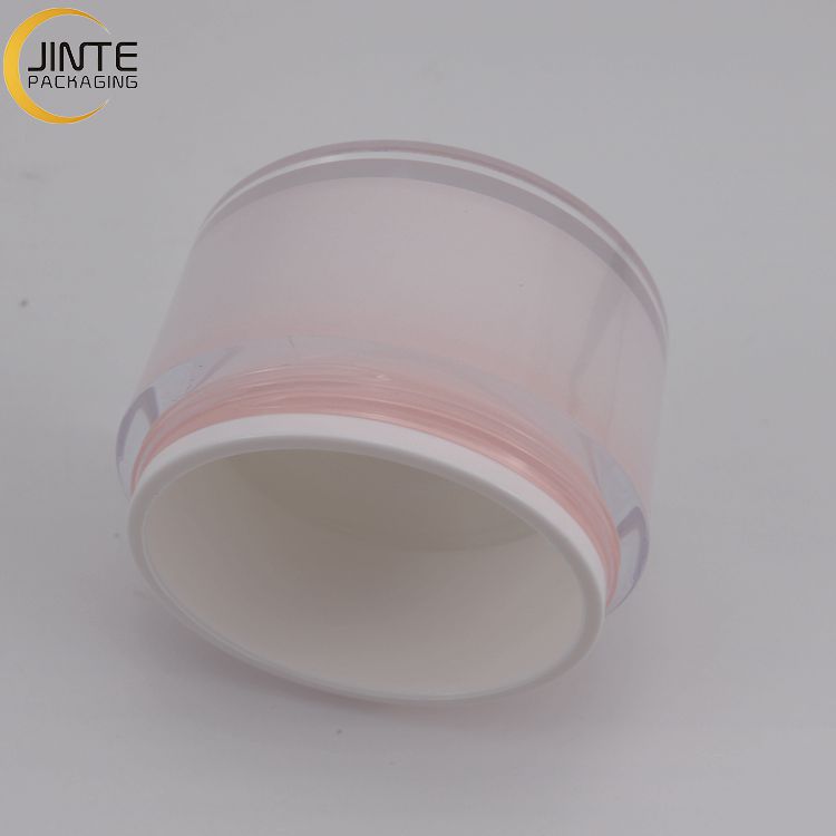 Cosmetic Container Airless Pink Jar With Inner Painted Outer Wall And Pump Perfect For Skincare Essential Cream15g-50g