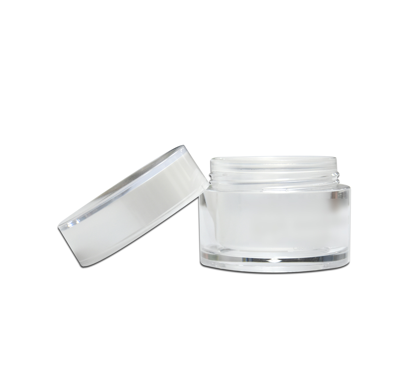 Cosmetic Container Manufacturer Empty White Double Wall Plastic Cosmetic Packaging Jar 50g