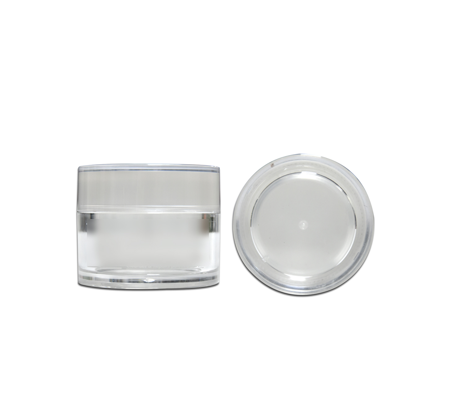 Cosmetic Container Manufacturer Empty White Double Wall Plastic Cosmetic Packaging Jar 50g
