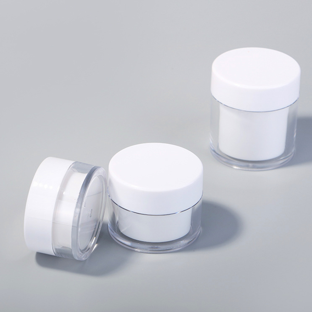Cosmetic Container Manufacturer PS Double Wall Facial-pack Neck Cream Jar 20g 30g 50g