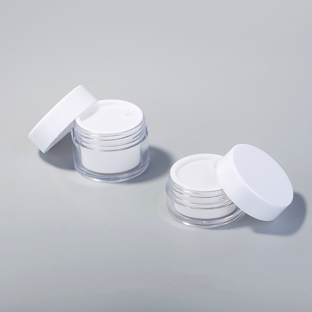 Cosmetic Container Manufacturer PS Double Wall Facial-pack Neck Cream Jar 20g 30g 50g