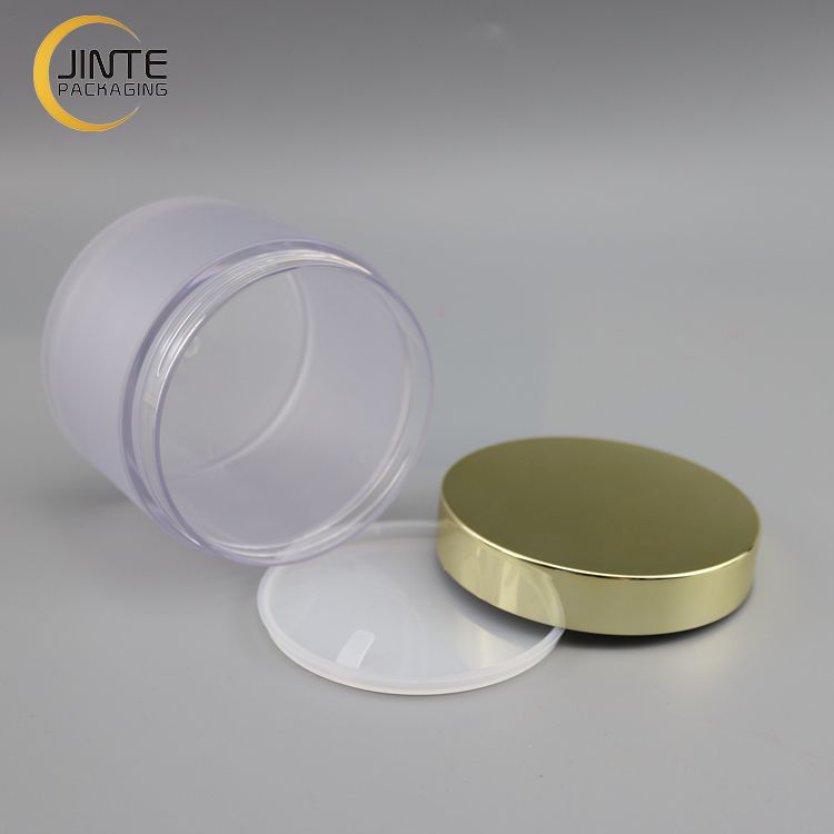 Cosmetic Container Packaging Plastic Jars Frosted Jar With The God Lid 8 oz 4oz 2oz 1oz Body Scrub Jars Hair Cream Container