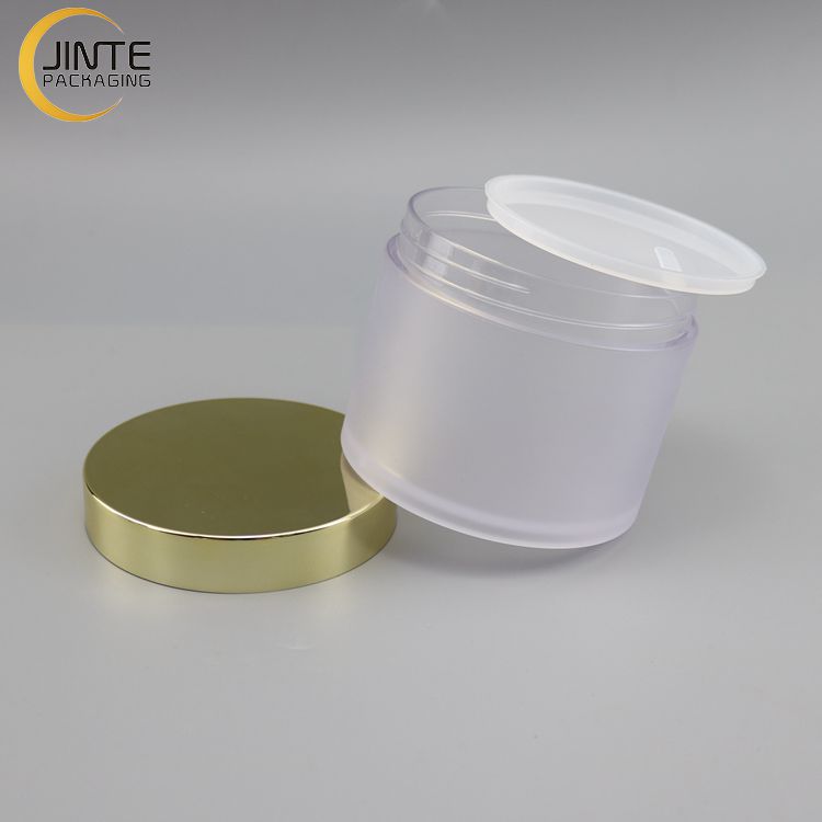 Cosmetic Container Packaging Plastic Jars Frosted Jar With The God Lid 8 oz 4oz 2oz 1oz Body Scrub Jars Hair Cream Container