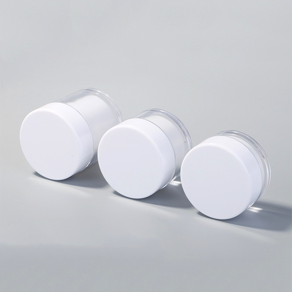 Cosmetic Container White Cream Jar Empty Plastic 20g 30g 50g Cosmetic Packaging PS Round for Skincare Jar 5000pcs PS+PP