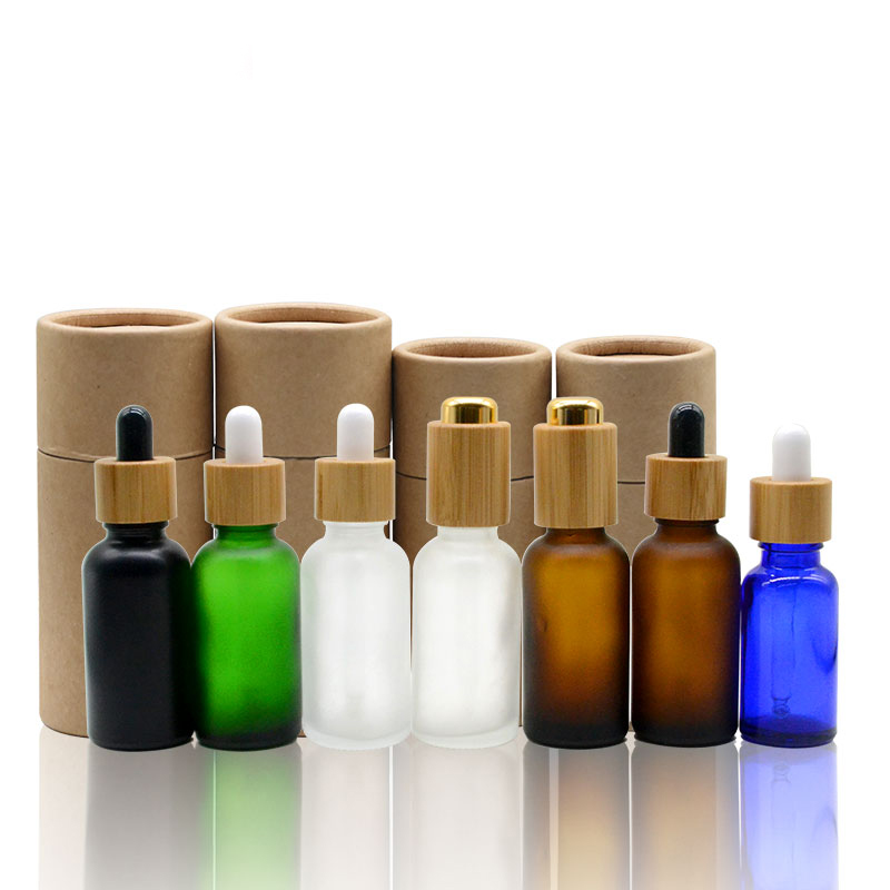 Cosmetic Containers 100% Organic Wood Bamboo Glass Jar/Bottle Cosmetic Packaging