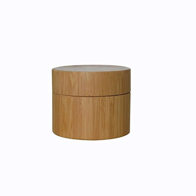 Cosmetic Containers 100% Organic Wood Bamboo Glass Jar/Bottle Cosmetic Packaging