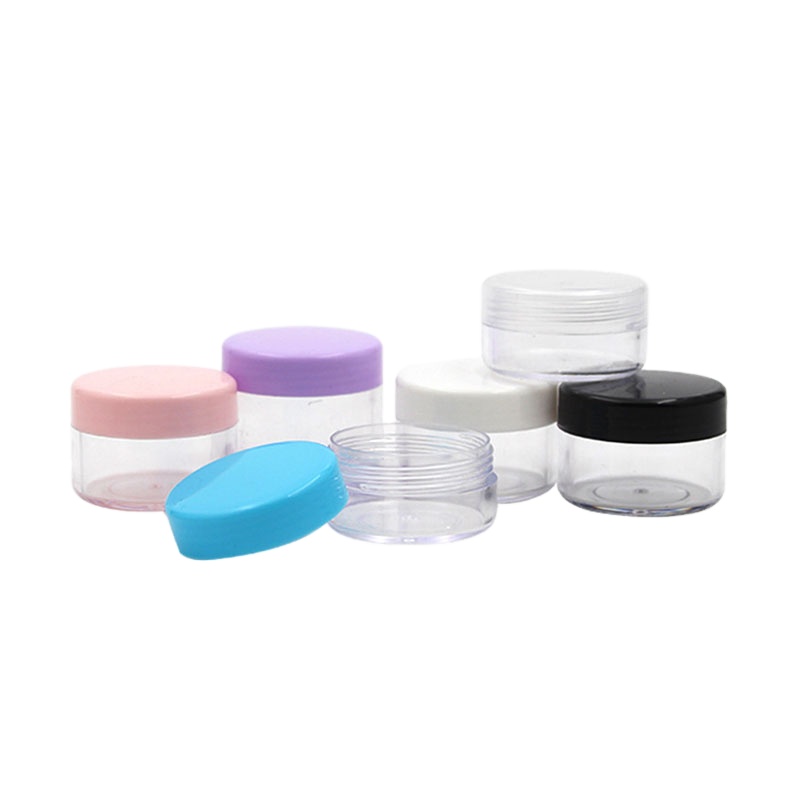 Cosmetic Containers Sample fee 10G PS Jars Makeup Sample Containers with Colorful lids