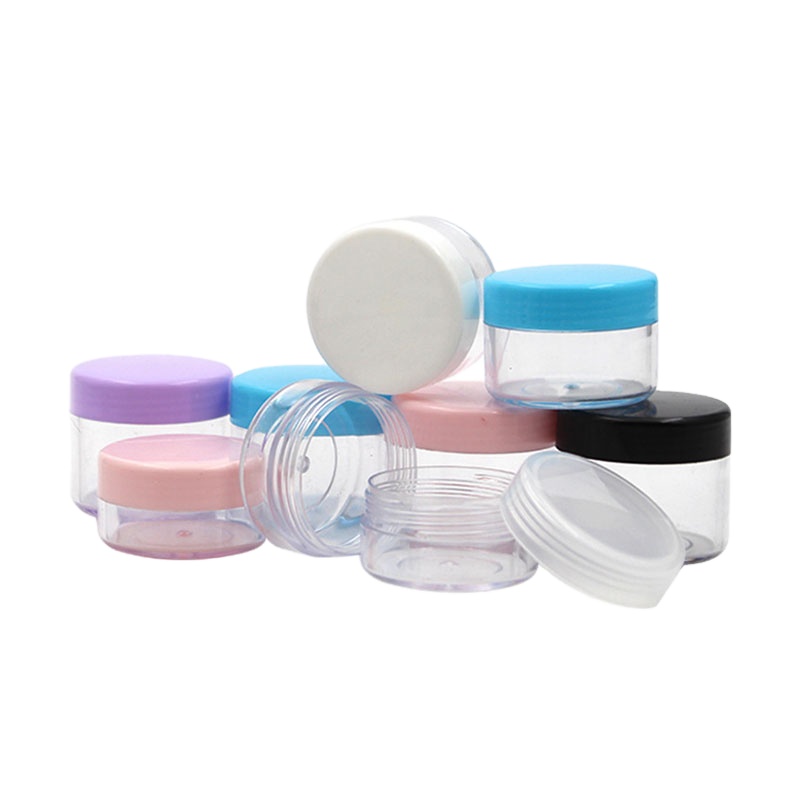 Cosmetic Containers Sample fee 10G PS Jars Makeup Sample Containers with Colorful lids