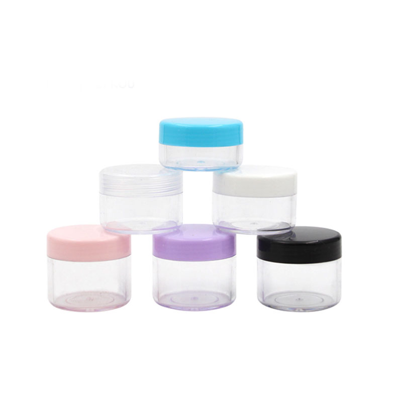 Cosmetic Containers Sample fee 10G PS Jars Makeup Sample Containers with Colorful lids
