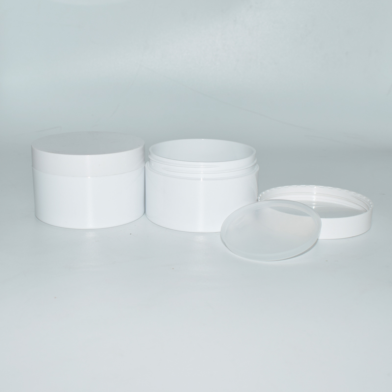 Cosmetic Cream Body Scrub Butter Double Wall PET 250 ml Scrub Reuseable Cosmetic Jar with private label