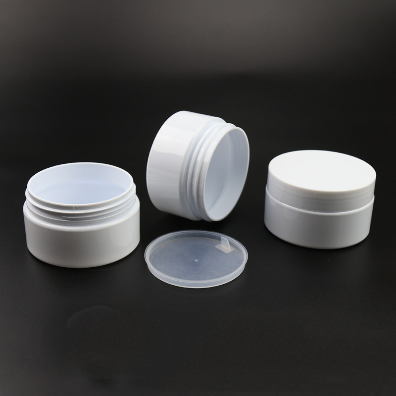 Cosmetic Cream Body Scrub Butter Double Wall PET 250 ml Scrub Reuseable Cosmetic Jar with private label