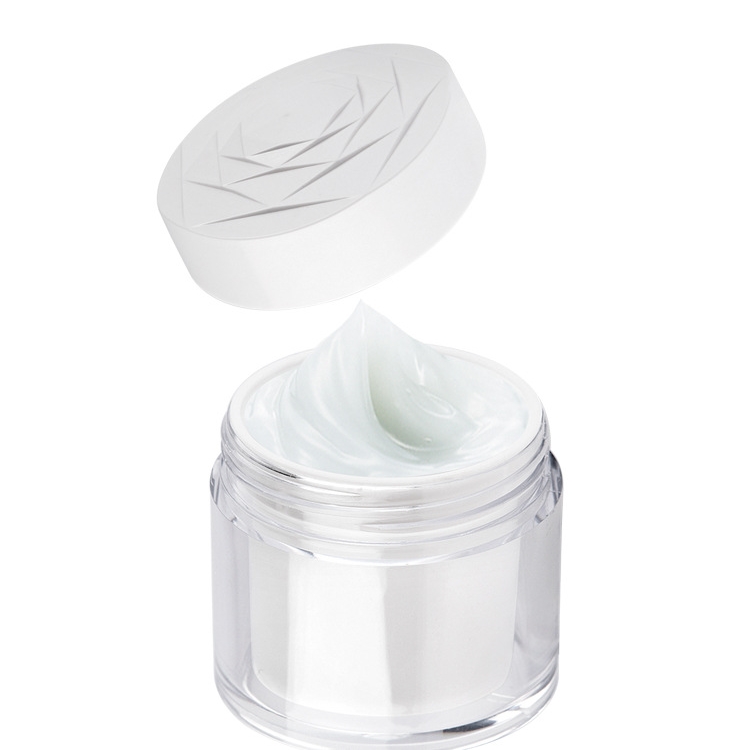 Cosmetic Cream Jar 20g 30g 50g Plastic Double Wall Face Cream Jars With Rose Lid