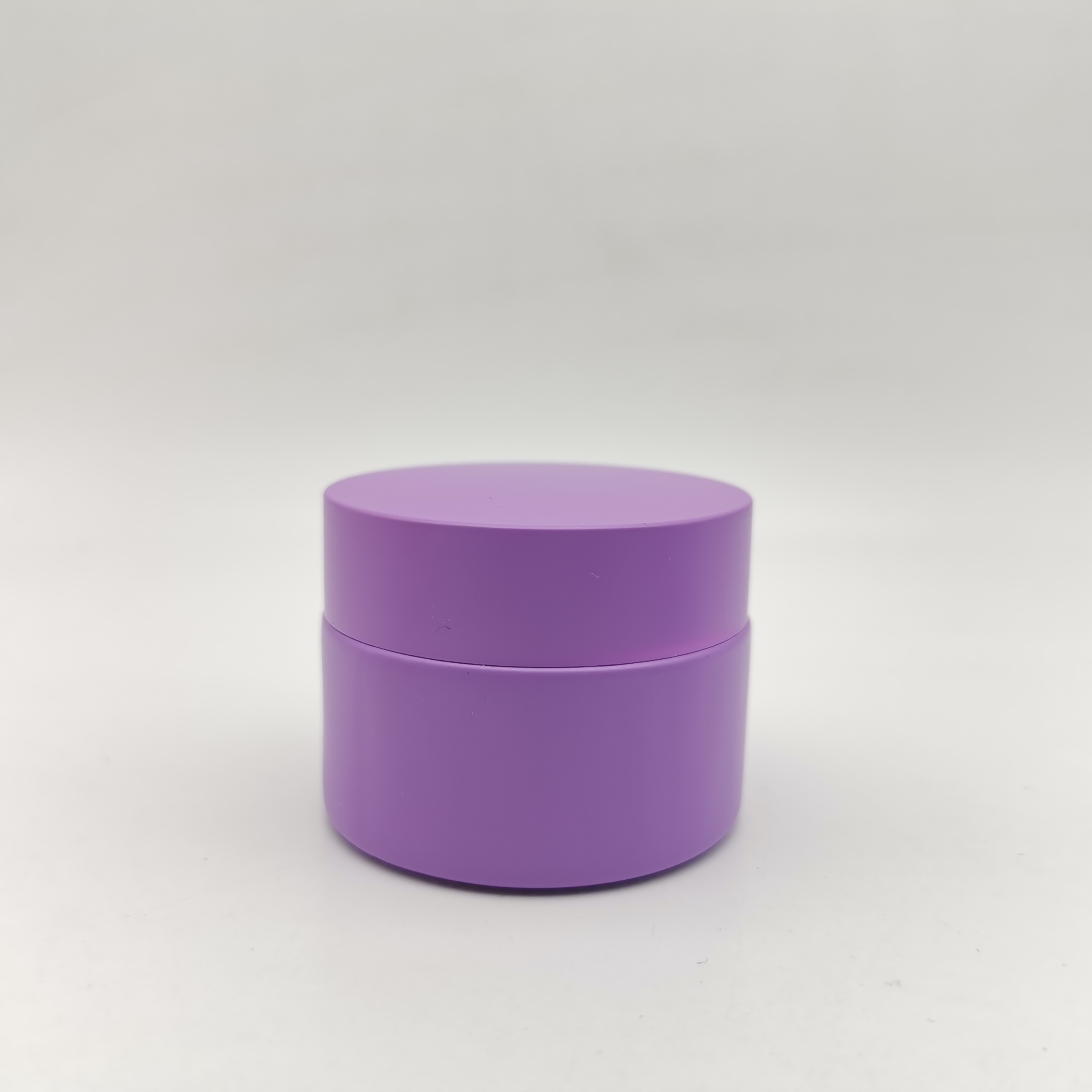 Cosmetic Cream Jar Purple Screw Cap Empty Glass 30g Matte Purple Bamboo Screw Cap, Plastic Cap Etc with Matte 5000pcs HYCJ-01