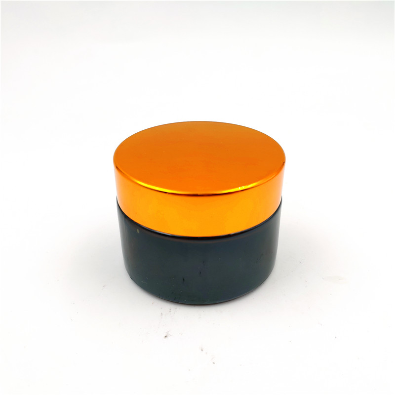 Cosmetic Cream Packaging Glass Jar Plastic Cap 10ml 20ml 30ml 50ml 100ml Amber Body